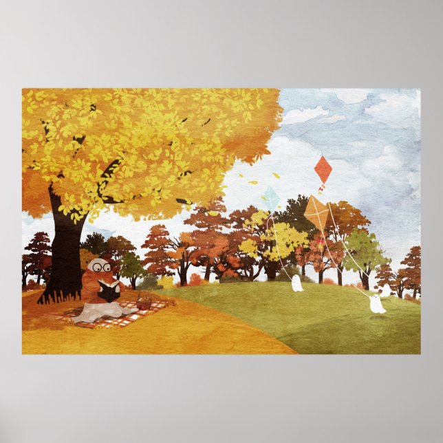 Lasst uns einen Drachen fliegen gehen Poster (Vorne)