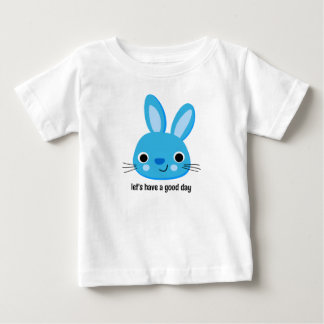Lasst uns einen guten Tag haben Blaues Häschen Süß Baby T-shirt