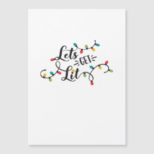 Lasst uns einen lustigen Weihnachts-Pun Classic be Magnetkarte