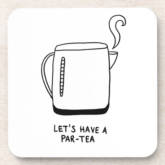 Lasst uns einen Par-Tee trinken Getränkeuntersetzer (Vorderseite)