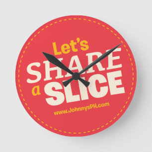 Lasst uns einen Slice teilen Runde Wanduhr