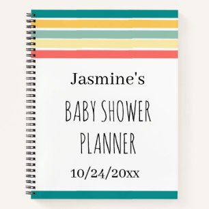 Lasst uns einen strandigen Baby Shower Planer beko Notizbuch