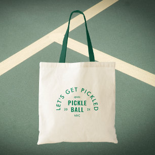 Lasst uns eingelegt werden Après Pickle Ball Grüne Tragetasche