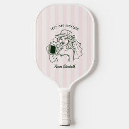 Lasst uns eingelegt werden Camp Braut Junggesellin Pickleball Schläger