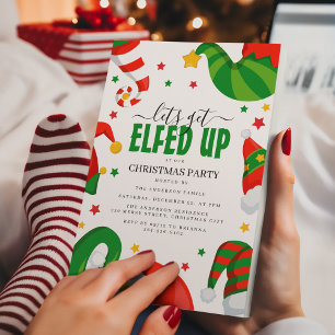 Lasst uns Elf werden   Weihnachtsfeier Einladung