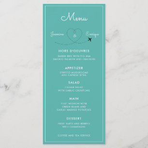 Lasst uns essen! Destination Hochzeit 5-Gänge-Ho Menükarte