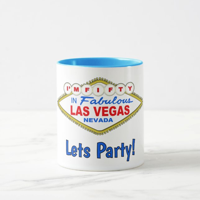 Lasst uns feiern 50. Vegas Tasse (Zentrum)