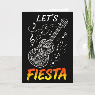 Lasst uns feiern - Cinco de Mayo Party Gitarrenmus Karte