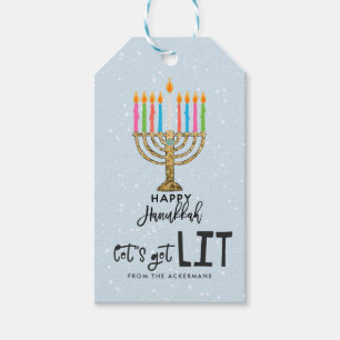 Lasst uns feiern   Hanukkah-Geschenkanhänger Geschenkanhänger