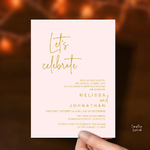 Lasst uns feiern, Hochzeits-Dinnerparty für Elopem Einladung