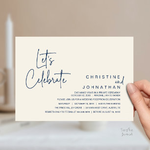 Lasst uns feiern, Hochzeits-Dinnerparty nach der F Einladung