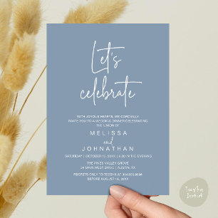 Lasst uns feiern, Hochzeitsrezeption für Elopement Einladung