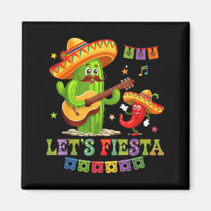 Lasst uns feiern Mexiko Party Taco Gitarre Kaktus Magnet