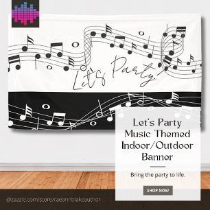 Lasst uns feiern Musik-Themen-Innen/Außen- Banner