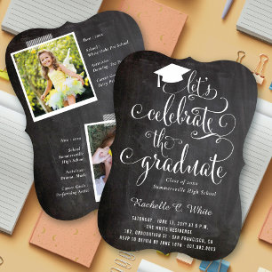 Lasst uns feiern The Graduate Tafel-Abschlussfeier Einladung