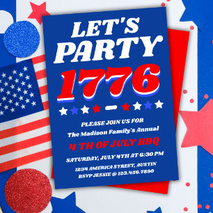 Lasst uns feiern wie 1776 USA 250 Einladung