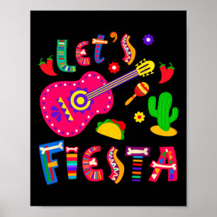 Lasst uns Fiesta 5 Cinco De Mayo für Frauen Männer Poster