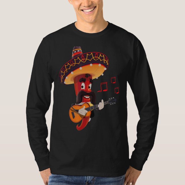 Lasst uns Fiesta 5 De Mayo Viva Mexico Pfeffergita T-Shirt (Vorderseite)