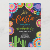 Lasst uns Fiesta Abschluss Einladung mexikanisches