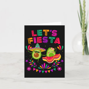 Lasst uns Fiesta Avocado tanzen Cinco De Mayo Mexi Karte
