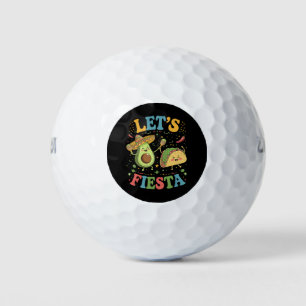 Lasst uns Fiesta Avocado und Tacos Cinco de Mayo Golfball