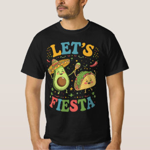 Lasst uns Fiesta Avocado und Tacos Cinco de Mayo T-Shirt