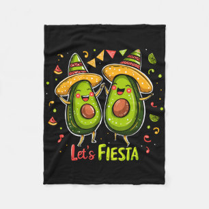Lasst uns Fiesta Avocado und Tacos Sombrero Cinco Fleecedecke