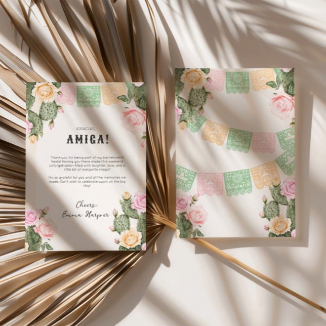 Lasst uns Fiesta Bachelorette Weekend Dankeschön-K Dankeskarte (Von Creator hochgeladen)