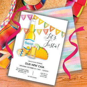 Lasst uns Fiesta Bier Tequila Shot Taco Neues Zuha Einladung