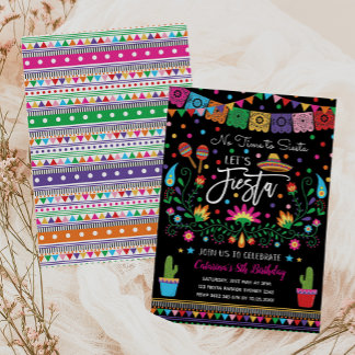 Lasst uns Fiesta bis wir Siesta mexikanische Gebur Einladung