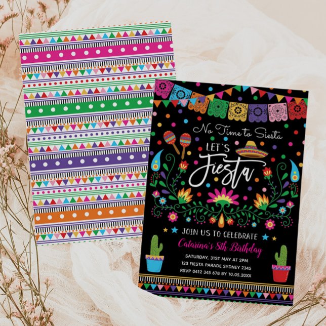 Lasst uns Fiesta bis wir Siesta mexikanische Gebur Einladung (Von Creator hochgeladen)