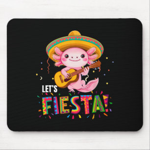 Lasst uns Fiesta Cinco De Mayo Axolotl Mit Sombrer Mousepad