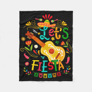 Lasst uns Fiesta Cinco De Mayo Guitar Funny Mexica Fleecedecke