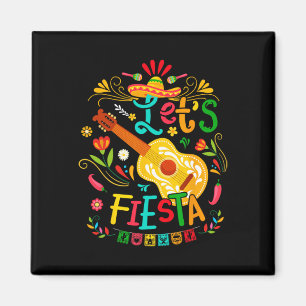 Lasst uns Fiesta Cinco De Mayo Guitar Funny Mexica Magnet