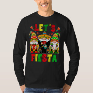 Lasst uns Fiesta Cinco De Mayo Latin Gnomes Mexica T-Shirt