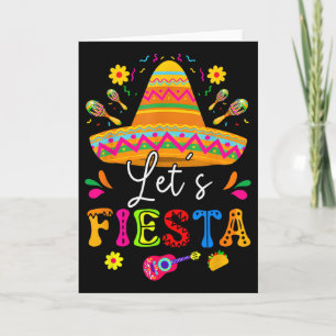Lasst uns Fiesta Cinco De Mayo Mexikanische Party Karte