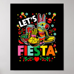 Lasst uns Fiesta Cinco De Mayo Mexikanisches Hemd  Poster