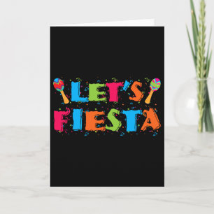 Lasst uns Fiesta Cinco De Mayo Party Shirt feiern Karte