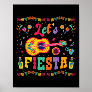 Lasst uns Fiesta Cinco De Mayo Shirts Für Frauen M Poster