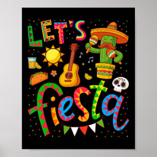 Lasst uns Fiesta Cinco de Mayo Shirts für Männer K Poster