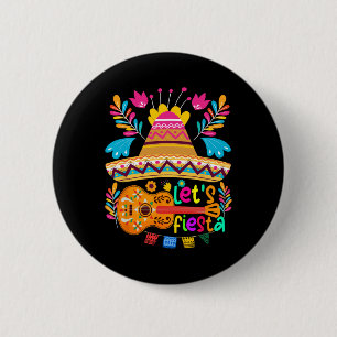 Lasst uns Fiesta Cinco De Mayo T-Shirt Mexikanisch Button
