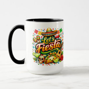Lasst uns Fiesta Cinco De Mayo Tasse – Buntes Mexi