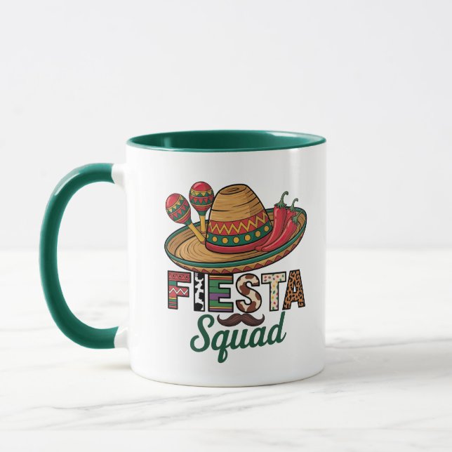 Lasst uns Fiesta Cinco De Mayo Tasse – Buntes Mexi (Links)