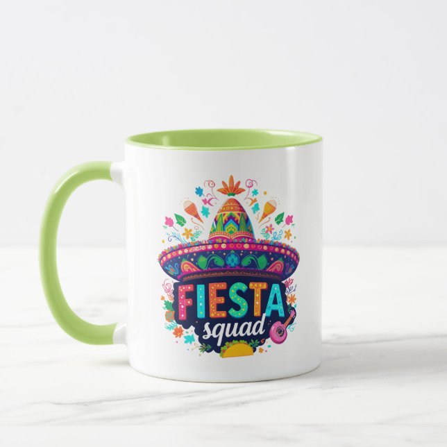 Lasst uns Fiesta Cinco De Mayo Tasse – Farbige Mex (Links)