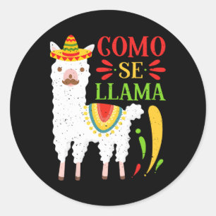 Lasst uns Fiesta Como Te Llamas Cinco De Mayo Como Runder Aufkleber