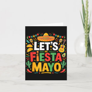 Lasst uns Fiesta feiern mexikanisch 5 de mayo lust Karte