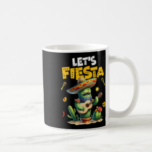 Lasst uns Fiesta Mexico Fiesta Taco Guitar Cactus Kaffeetasse