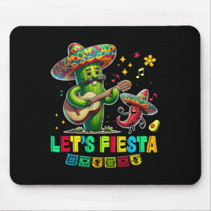 Lasst uns Fiesta Mexico Fiesta Taco Guitar Cactus  Mousepad
