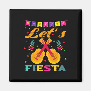 Lasst uns Fiesta mexikanische Gitarre Cinco De May Magnet