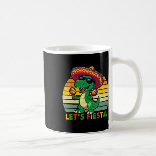 Lasst uns Fiesta mexikanischer Dinosaurier Cinco D Kaffeetasse